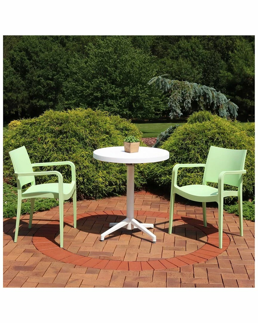 Best reviews of โ๏ธ Sunnydaze All-Weather Landon 3-Piece Indoor/Outdoor Table And Chair Set Home Outdoor Decor & Accents ๐ - Image 2
