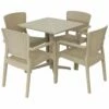 Best reviews of 🎁 Sunnydaze All-Weather Segonia 5-Piece Indoor/Outdoor Table And Chairs Home Outdoor Decor & Accents 🔔
