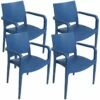 Budget 👍 Sunnydaze Landon Indoor Outdoor Plastic Dining Armchair Home Outdoor Decor & Accents 😍