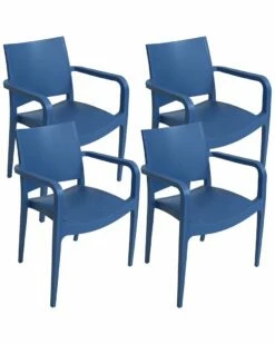 Budget 👍 Sunnydaze Landon Indoor Outdoor Plastic Dining Armchair Home Outdoor Decor & Accents 😍