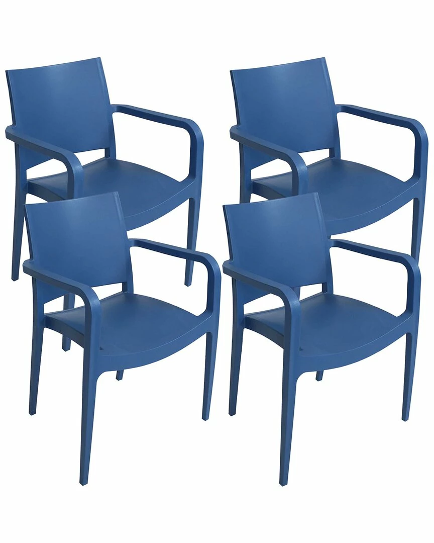 Budget ๐ Sunnydaze Landon Indoor Outdoor Plastic Dining Armchair Home Outdoor Decor & Accents ๐