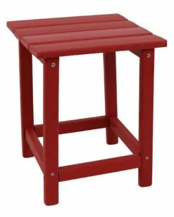 Wholesale ๐งจ Sunnydaze All-Weather Red Outdoor Side Table Home Outdoor Decor & Accents ๐