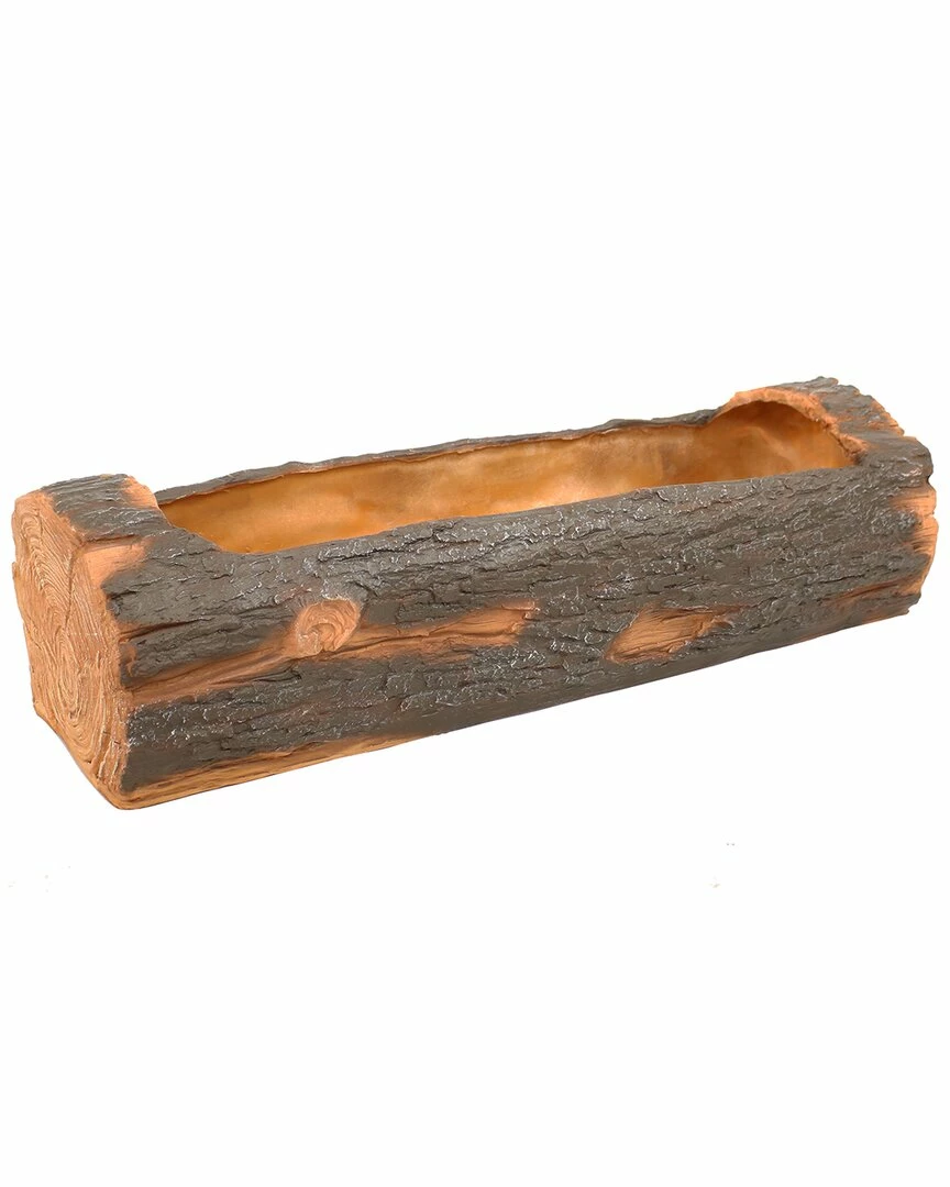 Discount 🔥 Sunnydaze Outdoor Rustic Polyresin Log Flower Pot Planter Container Home Outdoor Decor & Accents 🔥 - Image 3