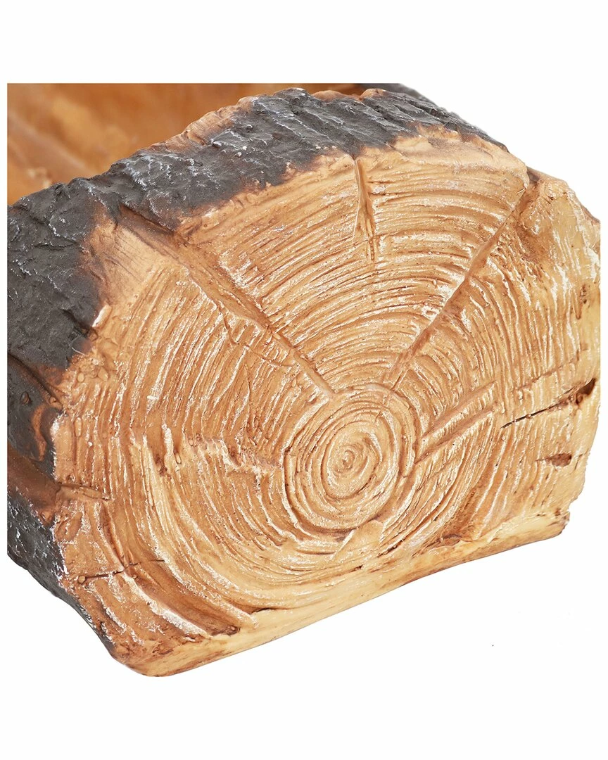 Discount 🔥 Sunnydaze Outdoor Rustic Polyresin Log Flower Pot Planter Container Home Outdoor Decor & Accents 🔥 - Image 6