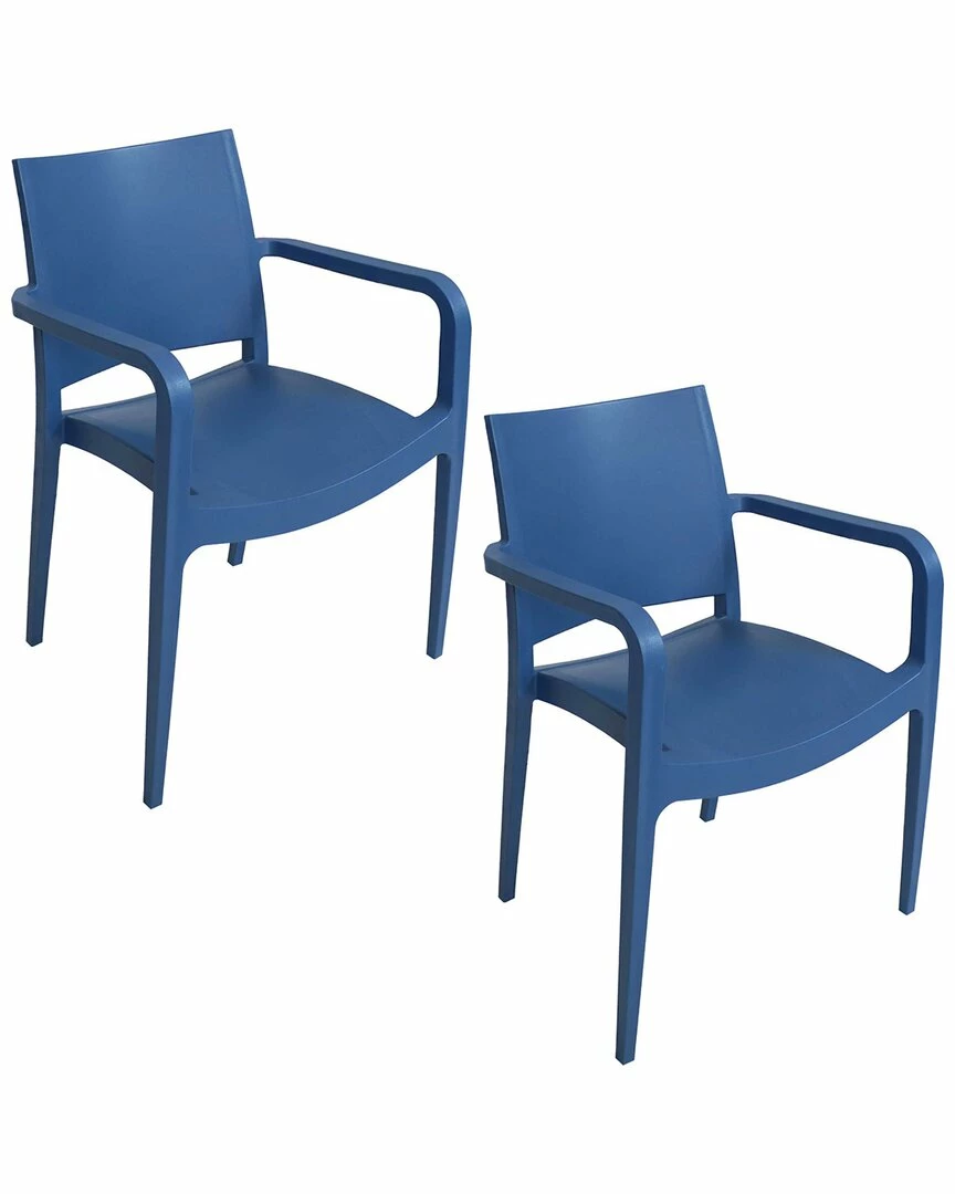 New ๐ Sunnydaze Landon Indoor Outdoor Plastic Dining Armchair Home Outdoor Decor & Accents ๐