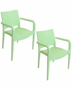 Cheap ⭐ Sunnydaze Landon Indoor Outdoor Plastic Dining Armchair Home Outdoor Decor & Accents ❤️