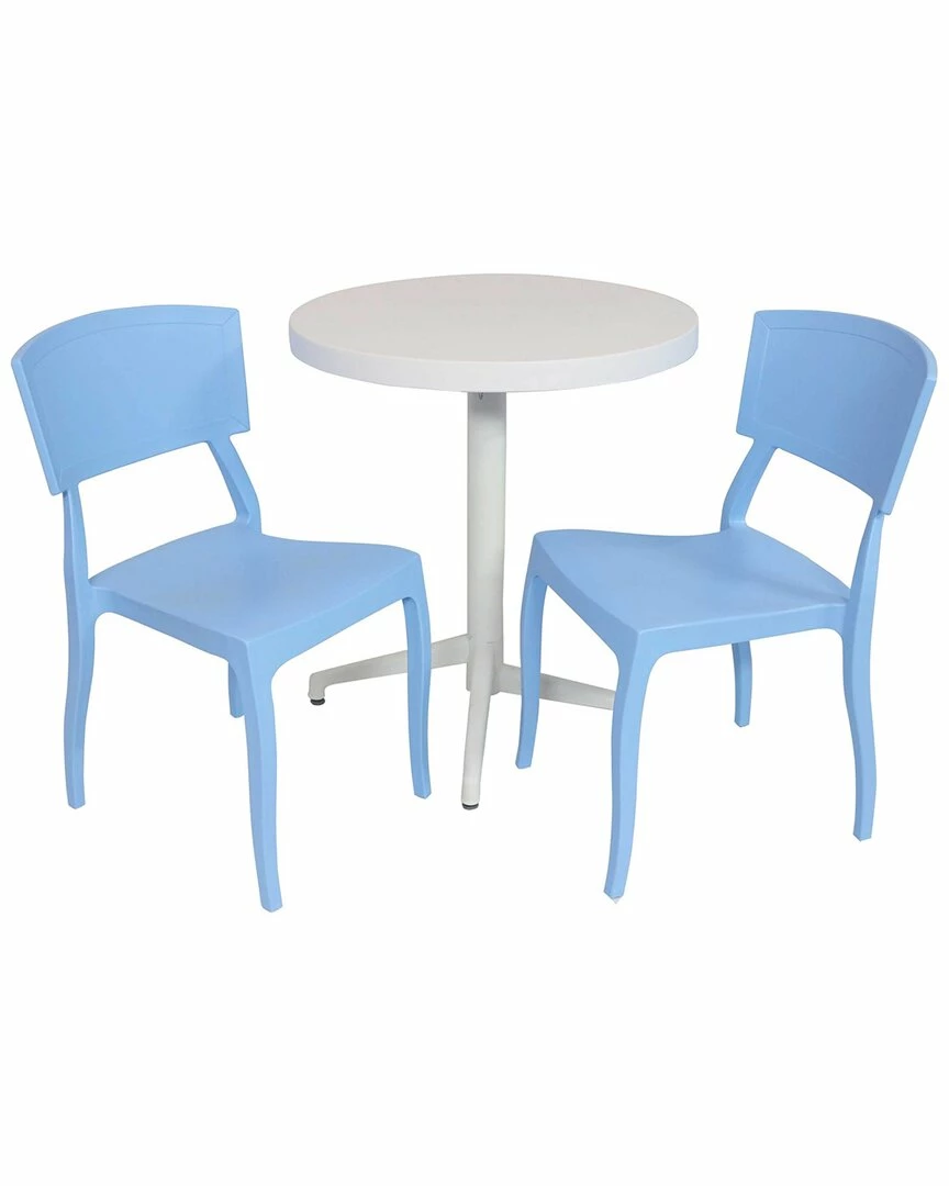 Deals 👏 Sunnydaze All-Weather Elmott 3-Piece Indoor/Outdoor Table And Chair Set Home Outdoor Decor & Accents 💯