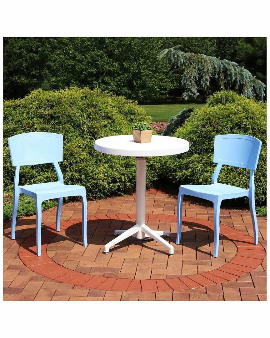 Deals 👏 Sunnydaze All-Weather Elmott 3-Piece Indoor/Outdoor Table And Chair Set Home Outdoor Decor & Accents 💯 - Image 3