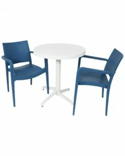 Discount 👏 Sunnydaze All-Weather Landon 3-Piece Indoor/Outdoor Table And Chair Set Home Outdoor Decor & Accents 😍