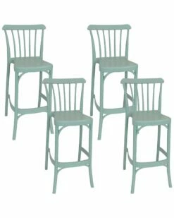 Brand new 👍 Sunnydaze Woodway Indoor Outdoor Plastic Barstool Chair -Nile Green Home Outdoor Decor & Accents 🤩