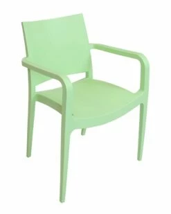 Flash Sale 😀 Sunnydaze Landon Indoor Outdoor Plastic Dining Armchair Home Outdoor Decor & Accents 🌟