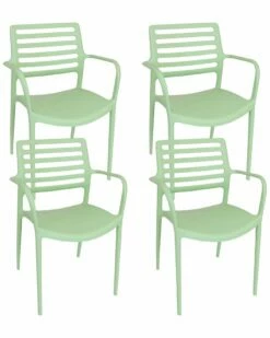 Coupon 😍 Sunnydaze Astana Plastic Patio Armchair Set Home Outdoor Decor & Accents 🛒