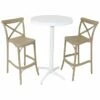 Best Pirce 🥰 Sunnydaze All-Weather Fleming 3-Piece Indoor/Outdoor Pub Table And Barstool Set Home Outdoor Decor & Accents 💯