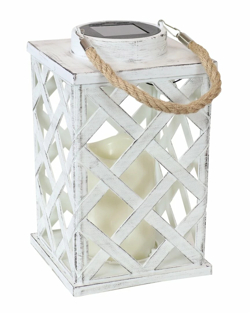 Flash Sale ๐ Sunnydaze Modern Crosshatch Solar Led Candle Lanterns (Set Of 2) Home Outdoor Lighting โค๏ธ - Image 3