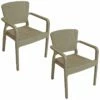 Best deal 🌟 Sunnydaze Segonia Plastic Stac Armchair Set Home Outdoor Decor & Accents 🎁