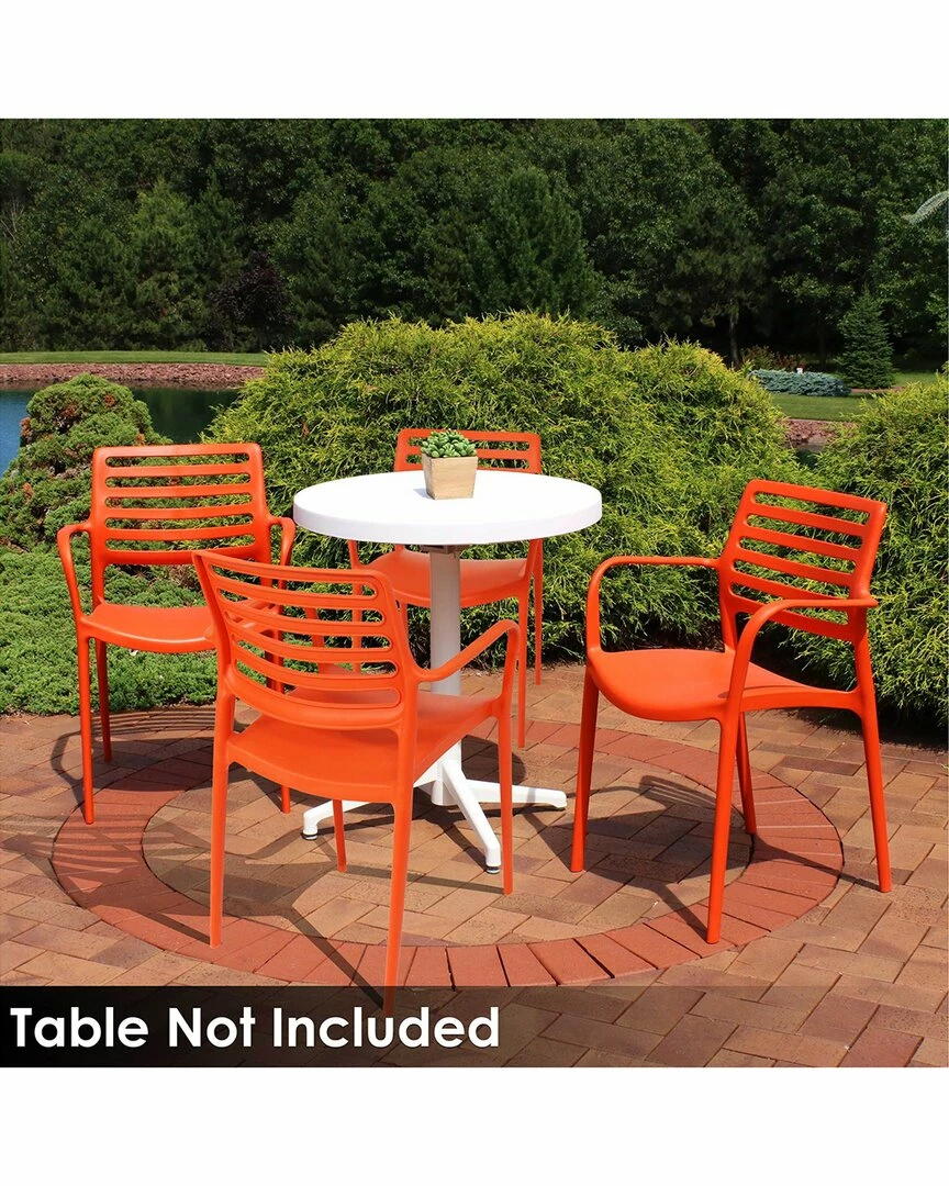 Cheap 🔥 Sunnydaze Astana Plastic Patio Armchair Set Home Outdoor Decor & Accents 👍 - Image 2