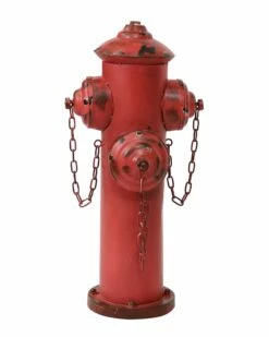 Deals ✨ Sunnydaze Metal Fire Hydrant Outdoor Statue Home Outdoor Decor & Accents 🔥