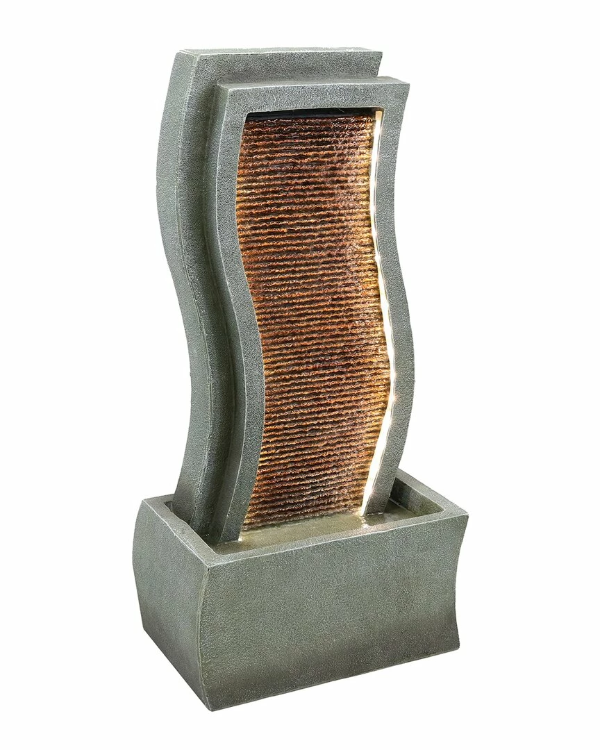 Hot Sale 🎉 Sunnydaze Contemporary Curves Resin Outdoor Fountain Home Outdoor Decor & Accents 🛒