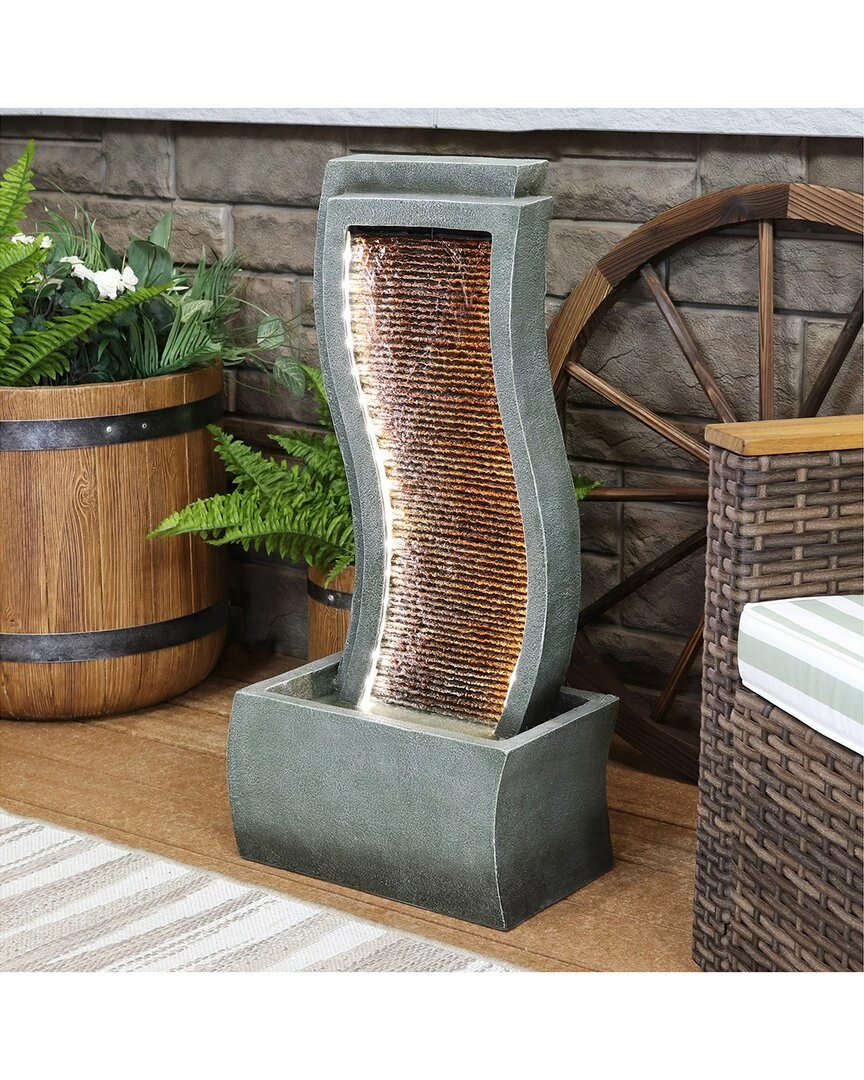 Hot Sale 🎉 Sunnydaze Contemporary Curves Resin Outdoor Fountain Home Outdoor Decor & Accents 🛒 - Image 2