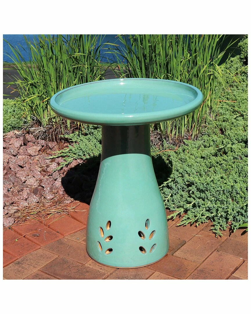 Best Pirce 😉 Sunnydaze Classic Outdoor Ceramic Bird Bath Home Outdoor Decor & Accents ⭐ - Image 2