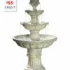 Best deal 👏 Sunnydaze 4-Tier Fruit Top Outdoor Water Fountain Backyard Garden Feature With $55 Credit Home Outdoor Decor & Accents ✔️