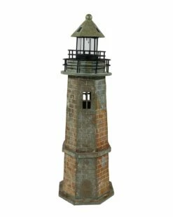 Discount 🤩 Sunnydaze Outdoor Patio/Garden Solar LED Nautical Lighthouse Statue Decor Home Outdoor Lighting ❤️