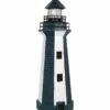 Best Pirce 😉 Sunnydaze Blue Striped Solar LED Nautical Lighthouse Outdoor Light Decor Home Outdoor Lighting ❤️