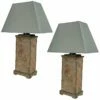 Best deal ⭐ Sunnydaze Indoor/Outdoor Electric Table Lamp Set Home Outdoor Lighting 🛒
