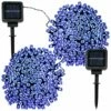 Deals ⌛ Sunnydaze 200-Count LED Solar Powered String Lights Blue Home Outdoor Lighting ✔️