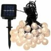 Flash Sale 🧨 Sunnydaze 30-Count Warm White Globe LED Fairy Solar-Powered 20' String Lights Home Outdoor Lighting 😉