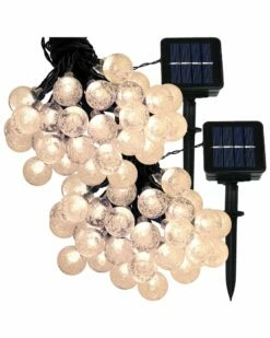 Top 10 🤩 Sunnydaze 30-Count Warm White Globe LED Solar-Powered String Lights Home Outdoor Lighting 😀