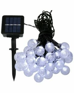 Deals 😀 Sunnydaze Solar Powered 30-Count Patio Globe String Lights Home Outdoor Lighting ❤️