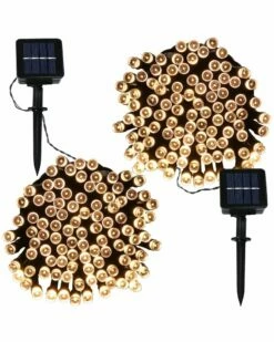 Coupon ⌛ Sunnydaze Set Of Warm White Led Solar Powered 34 Foot String Light Home Outdoor Lighting 🌟