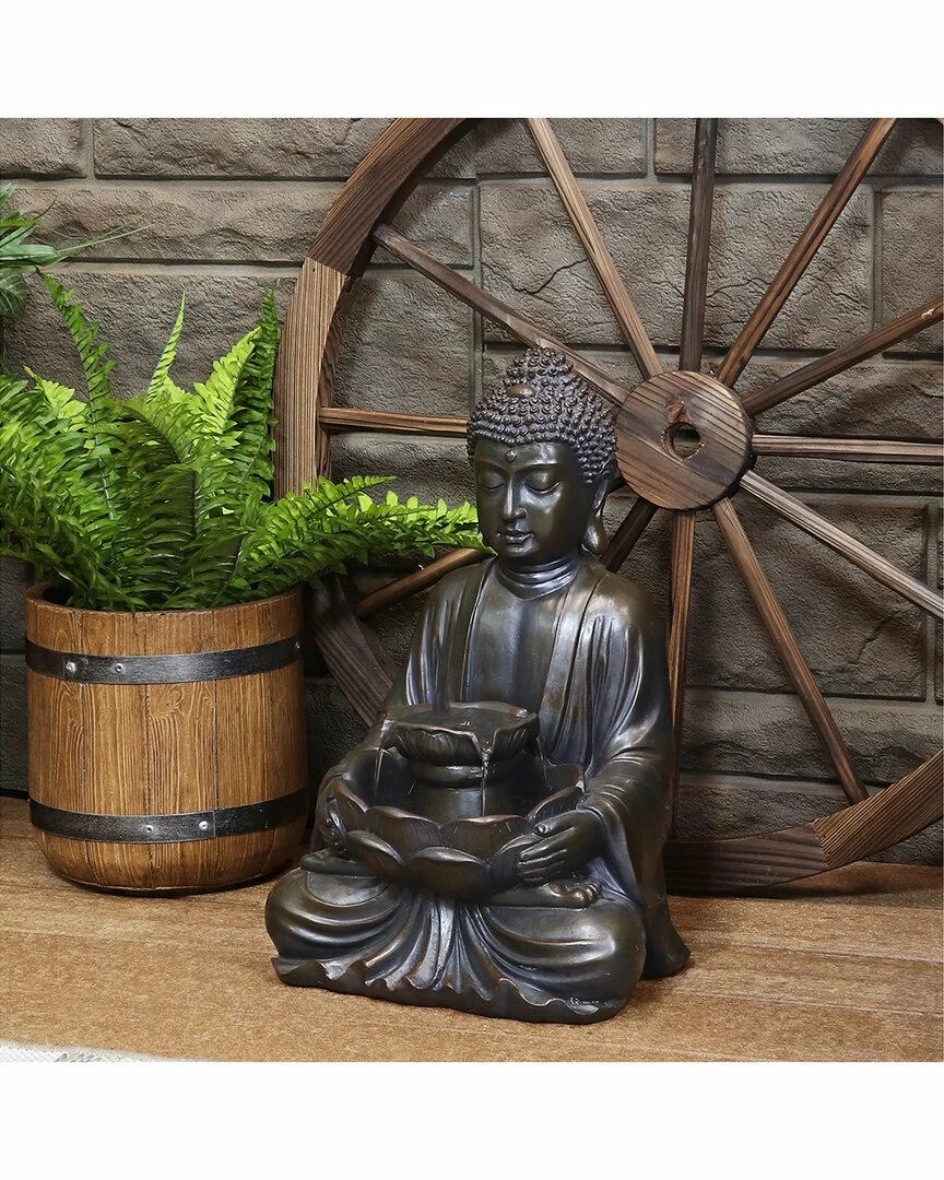 Deals ๐ Sunnydaze Peaceful Buddha Electric Outdoor Garden Water Fountain Home Outdoor Decor & Accents ๐งจ - Image 2