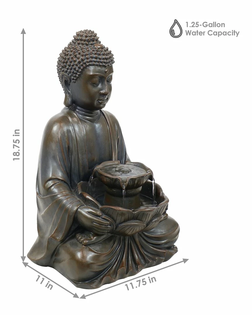 Deals ๐ Sunnydaze Peaceful Buddha Electric Outdoor Garden Water Fountain Home Outdoor Decor & Accents ๐งจ - Image 3