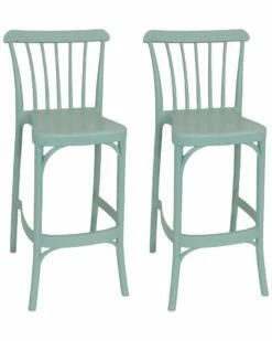New 🛒 Sunnydaze Woodway Indoor Outdoor Plastic Barstool Chair Home Outdoor Decor & Accents 🧨