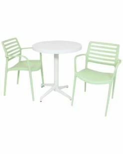 Wholesale ๐ Sunnydaze All-Weather Astana 3-Piece Indoor/Outdoor Table And Chairs Home Outdoor Decor & Accents ๐