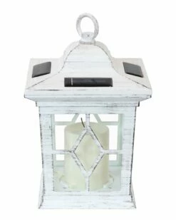 Cheap ⭐ Sunnydaze White Lucien Outdoor Solar LED Candle Lantern Home Outdoor Lighting 🤩