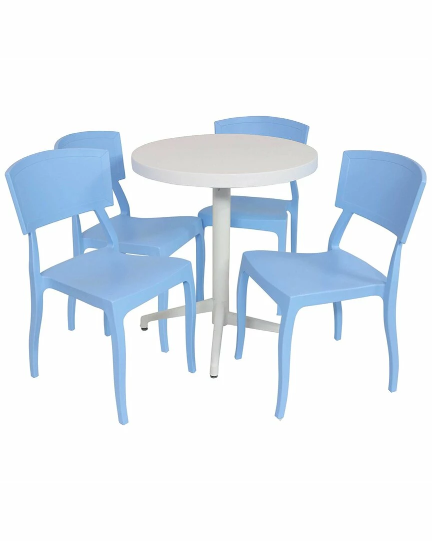 Flash Sale 🔥 Sunnydaze All-Weather Elmott 5-Piece Indoor/Outdoor Table And Chair Set Home Outdoor Decor & Accents ❤️