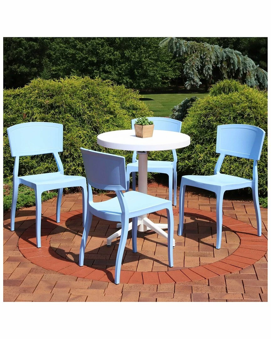 Flash Sale 🔥 Sunnydaze All-Weather Elmott 5-Piece Indoor/Outdoor Table And Chair Set Home Outdoor Decor & Accents ❤️ - Image 3