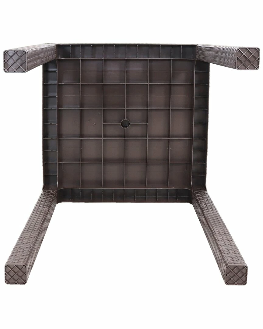 Best Pirce โ๏ธ Sunnydaze Plastic Rattan Outdoor Patio Dining Table Home Outdoor Tables ๐ฏ - Image 2