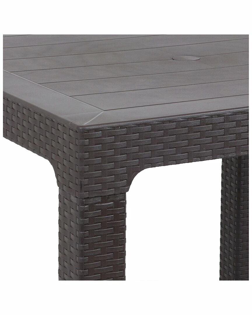 Best Pirce โ๏ธ Sunnydaze Plastic Rattan Outdoor Patio Dining Table Home Outdoor Tables ๐ฏ - Image 4