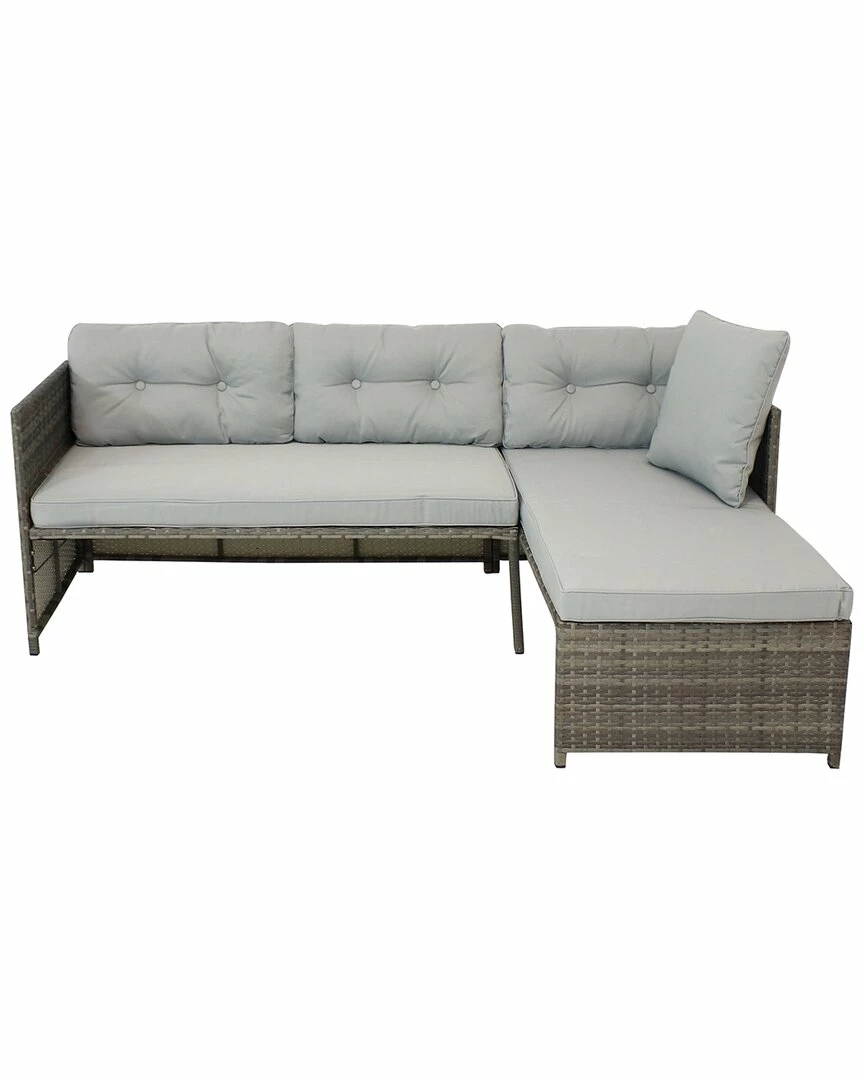 Discount 😀 Sunnydaze Longford Rattan Patio Sectional Set Home Lounge Sets 🌟 - Image 2