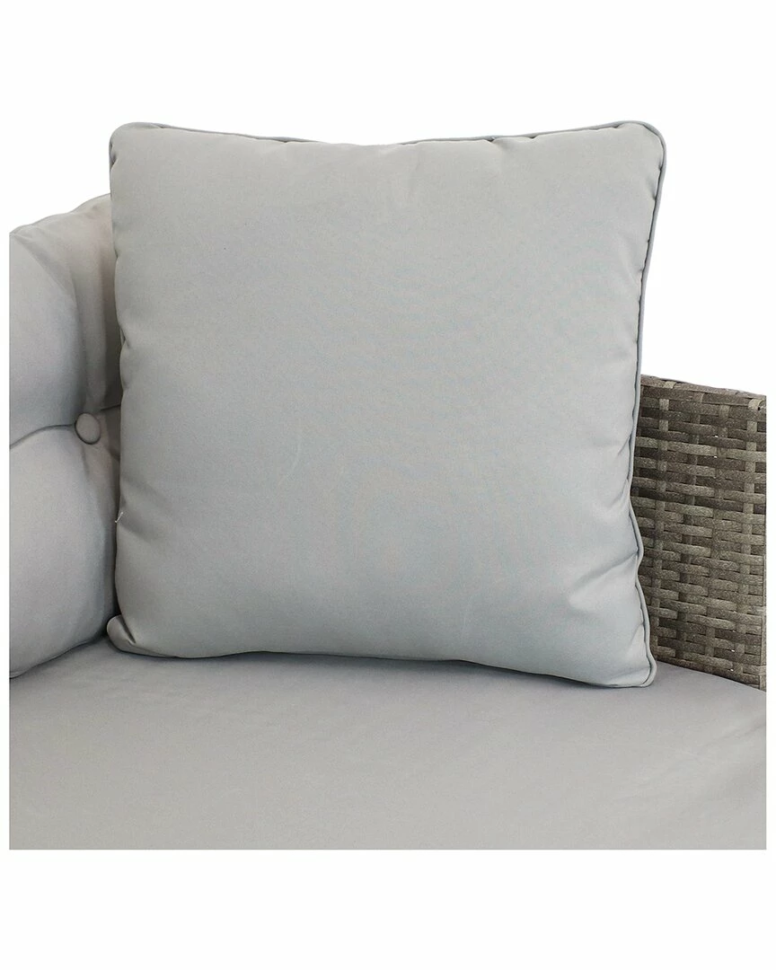 Discount 😀 Sunnydaze Longford Rattan Patio Sectional Set Home Lounge Sets 🌟 - Image 6