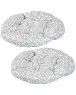 Budget 💯 Sunnydaze Grey Polyester Large Round Floor Cushions (Set Of 2) Home Seating 🎉
