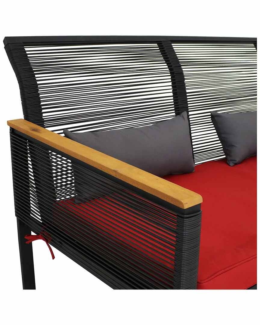 Outlet ๐คฉ Sunnydaze Coachford 4Pc Black Resin Rattan Outdoor Patio Furniture Set Home Seating ๐ฅฐ - Image 2