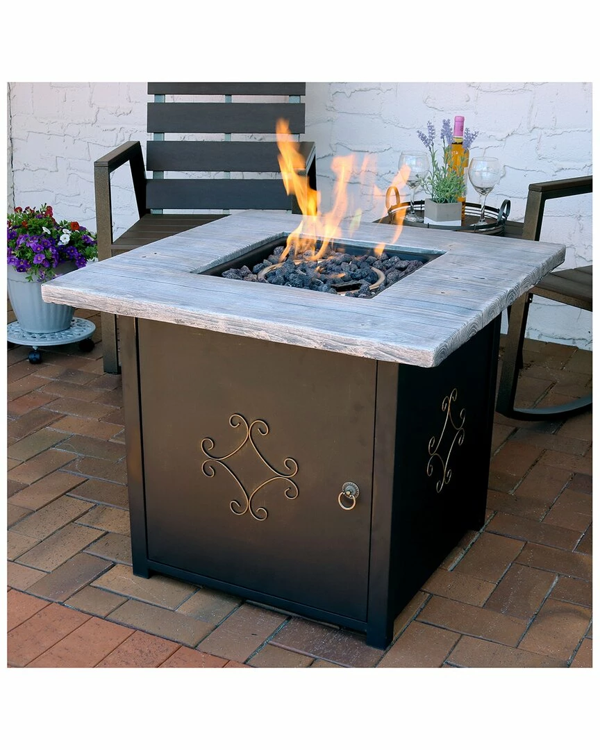 Outlet ๐ Sunnydaze Square Outdoor Propane Gas Fire Pit Table W/ Cover & Lava Rocks Home Outdoor Tables ๐ - Image 3