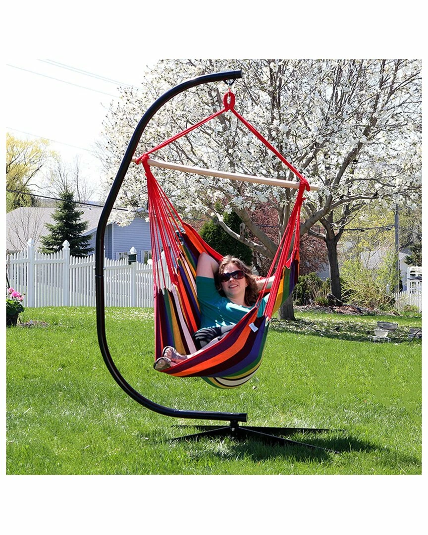 Hot Sale ๐ Sunnydaze Extra Large Indoor-Outdoor Hammock Chair Swing With C-Stand Home Seating ๐ - Image 2
