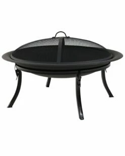 Hot Sale 👍 Sunnydaze 29in Fire Pit Steel Folding Fire Bowl Home Outdoor Tables 🤩