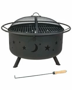 Best reviews of 🤩 Sunnydaze 30in Fire Pit Steel Cosmic Design Home Fire Pits 🔔